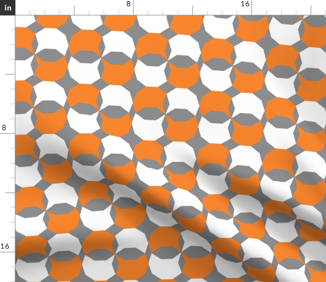 decagon orange - white - gray