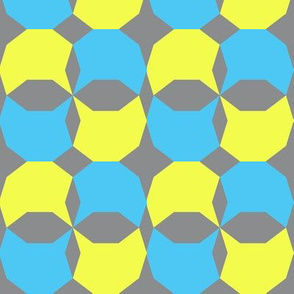 decagon gray/yellow/blue