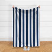 Navy Blue white stripe