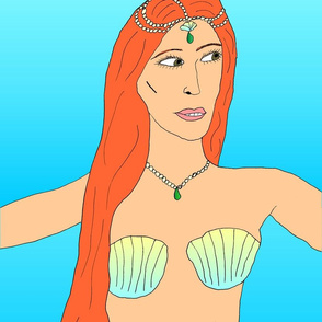 Mermaid with seashell top