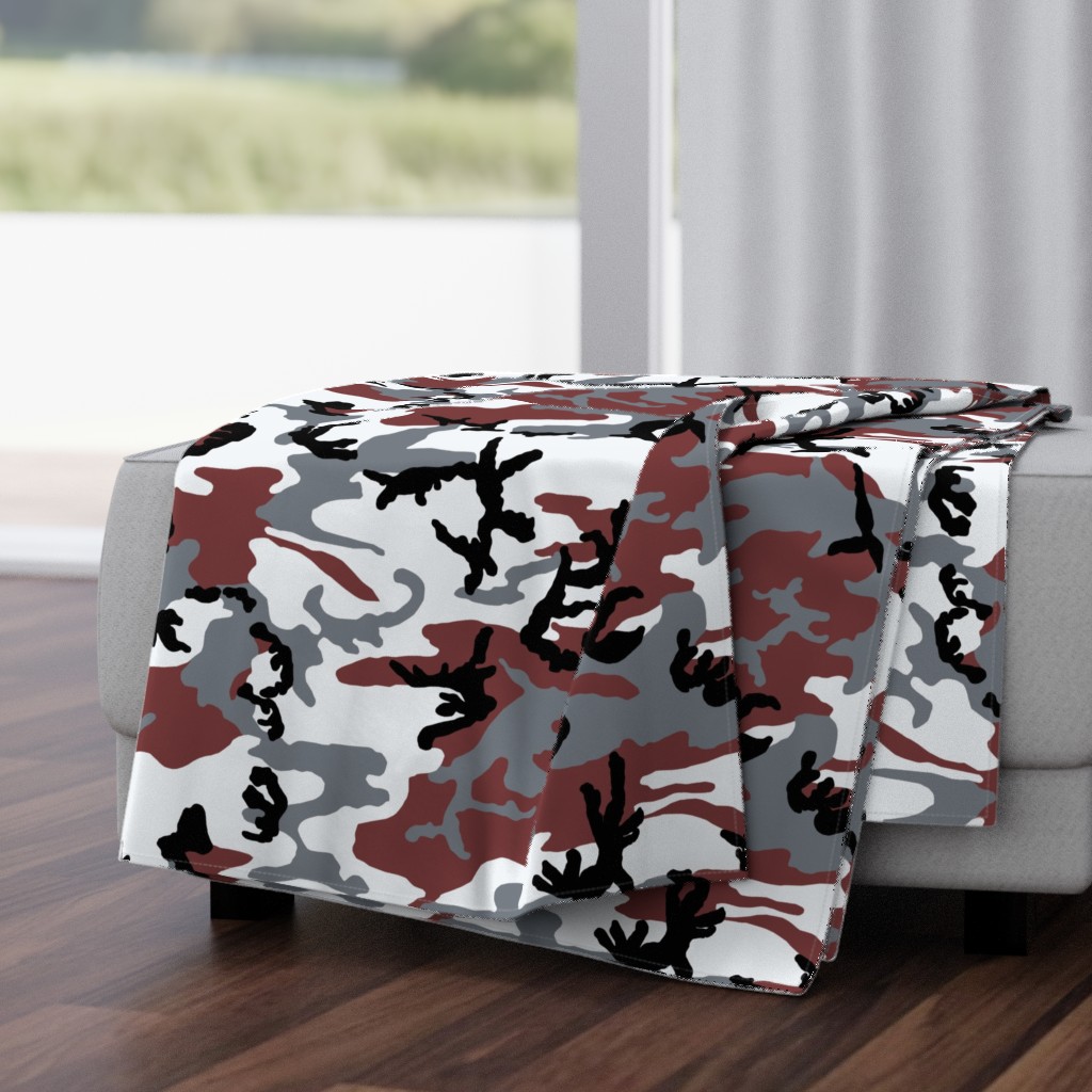 Woodland Dark Red Camo