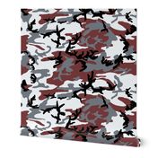 Woodland Dark Red Camo