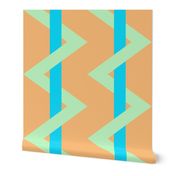 Striped Chevron orange