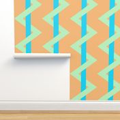 Striped Chevron orange