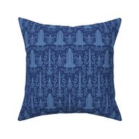 Rocket Science Damask (Navy Blue)