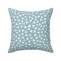 shark tooth silhouettes - white on greyed teal