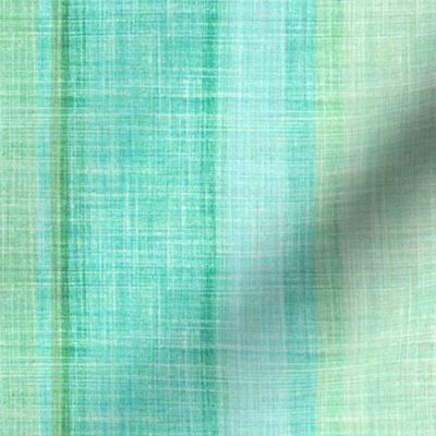 Beach stripe in faux linen aqua