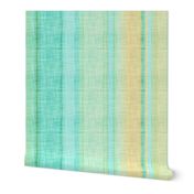 Beach stripe in faux linen aqua