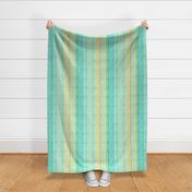 Beach stripe in faux linen aqua