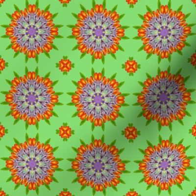 Floral Garden Kaleidoscope Green