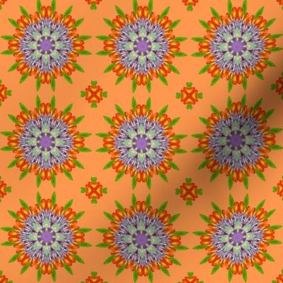 Floral Garden Kaleidoscope Orange