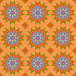 Floral Garden Kaleidoscope Orange