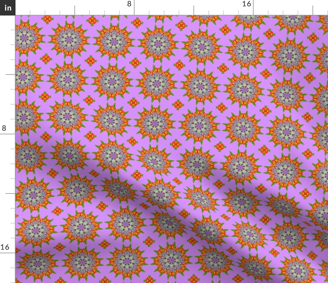 Floral Garden Kaleidoscope Purple