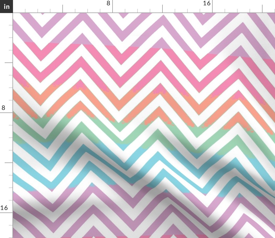 Chevron pastel with white