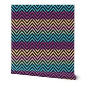 Chevron pastel with black patched