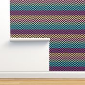 Chevron pastel with black patched