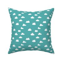 clouds // small cloud print for baby nursery and home decor textiles