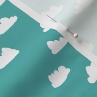 clouds // small cloud print for baby nursery and home decor textiles