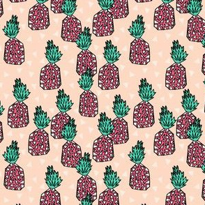 pineapples // sweet blush pineapple print summer pink girls fruit