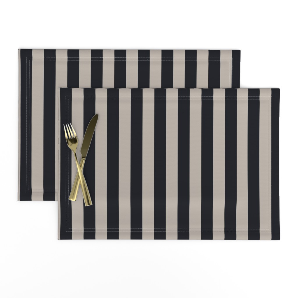 Stripes Black & Beige