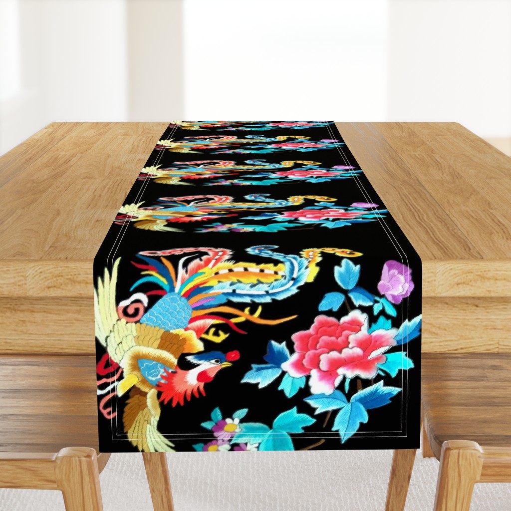 big royal novelty thrones embroidery asian japanese china chinese oriental cheongsam kimono phoenix bird flowers peony garden imperial chinoiserie kings queens museum traditional rank regal korean kabuki geisha yuan ming qing dynasty tapestry vintage empe