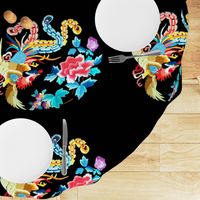 big royal novelty thrones embroidery asian japanese china chinese oriental cheongsam kimono phoenix bird flowers peony garden imperial chinoiserie kings queens museum traditional rank regal korean kabuki geisha yuan ming qing dynasty tapestry vintage empe