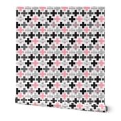 Plus cross geometric aztec modern pink patterns