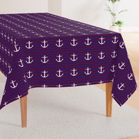 large nautical Anchors on Classic Stripes