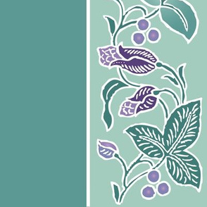 Naturalistic-flwr-border-dress-fabric-whtlns-VECTOR-mgrn-lavs-SAGE-w-sprigs-300-12x54in-ROTATED