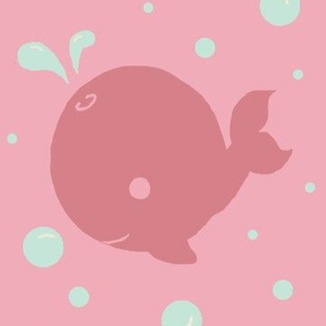 Pink Kawaii Whales