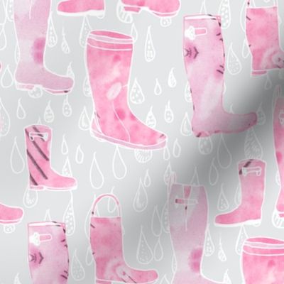 Watercolor Wellies in Orchid Ombre