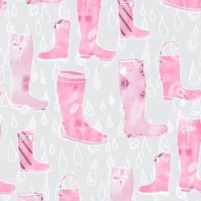 Watercolor Wellies in Orchid Ombre