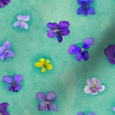 Watercolor violets