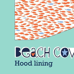 Beach cover-up: hood lining (mermaids)
