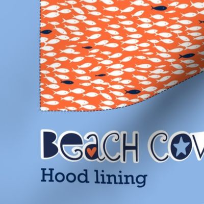 Beach cover-up: hood lining (shoal)