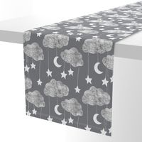 Sailing Dreams Clouds  in Charcoal grey