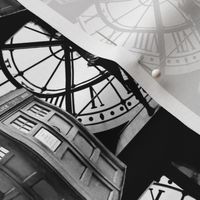 Black and White Man and Clock Musee d'Orsay