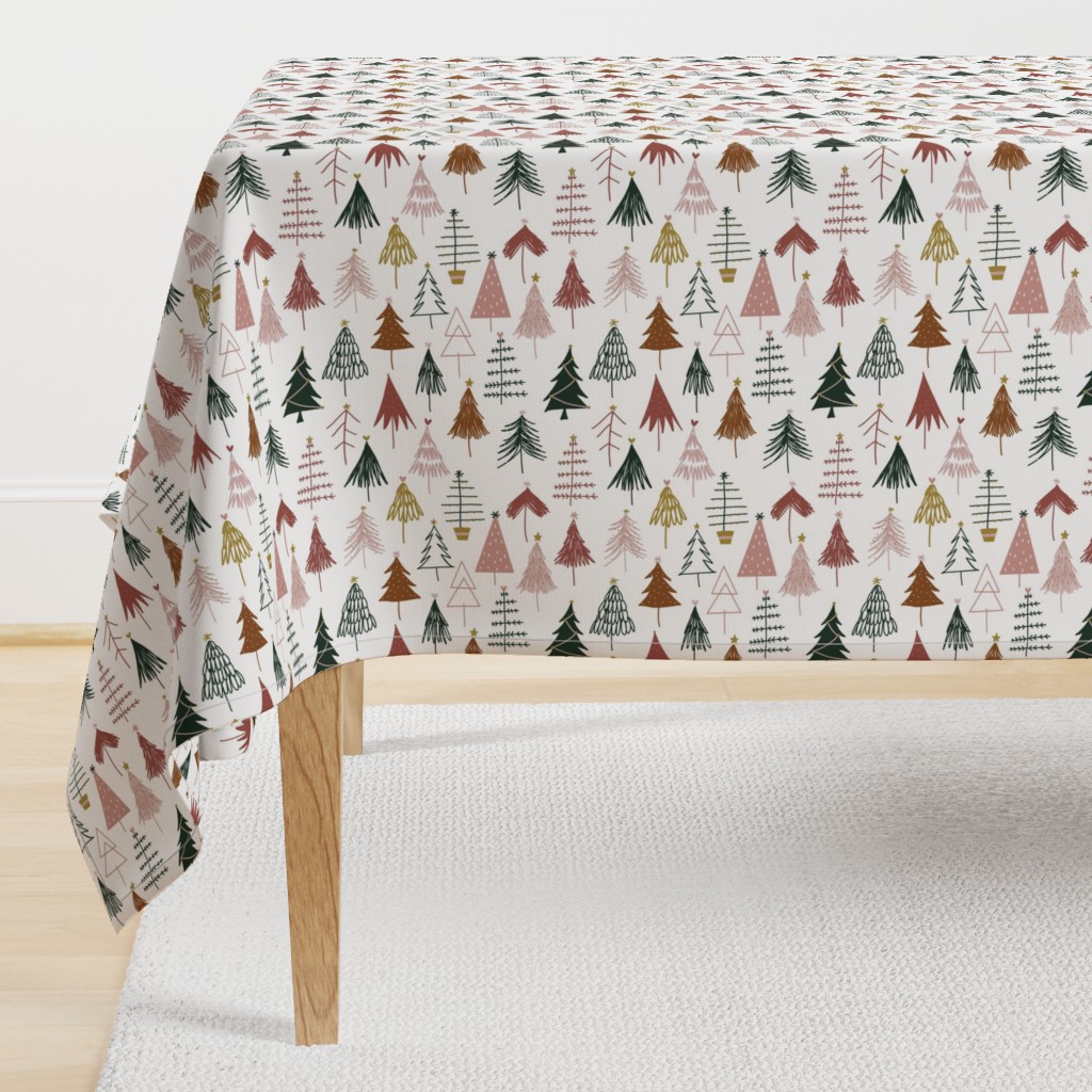 Rotated / Christmas Trees on White