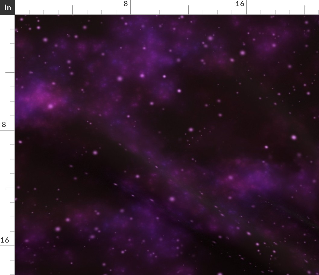 Violet Space Nebula Fabric