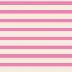 Black, white and neon pink stripes Art Print by Lola