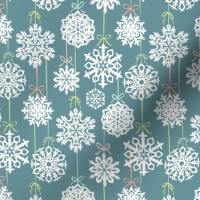 12 Joys of Christmas Snowflakes: Blue
