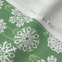 12 Joys of Christmas Snowflakes: Green