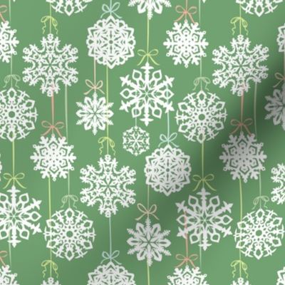 12 Joys of Christmas Snowflakes: Green