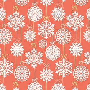 12 Joys of  Christmas Snowflakes: Red