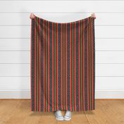 Modern geometric vertical stripe in red 