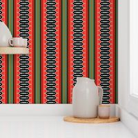 Modern geometric vertical stripe in red 