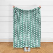 Linen Arctic Foxes on Teal