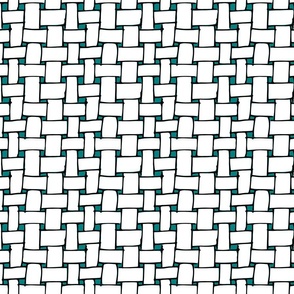 White Weave On Teal