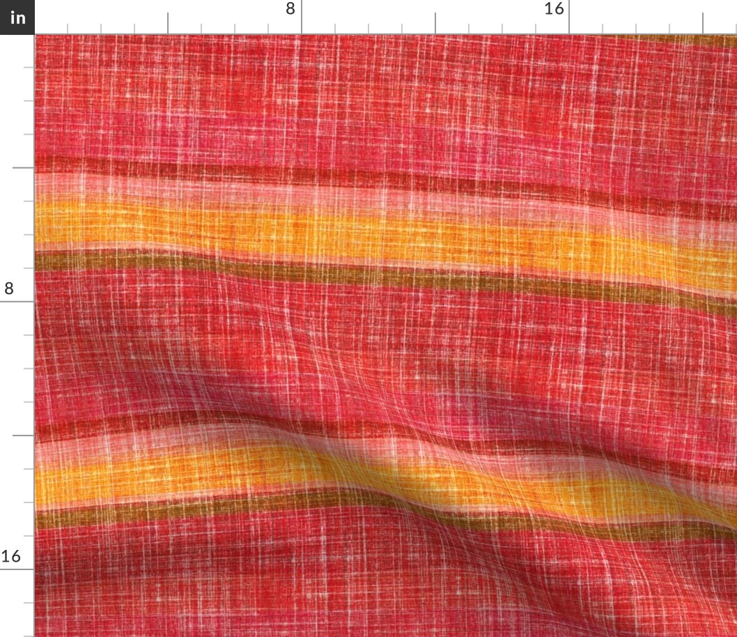 Linen Stripe in Hot Pepper 