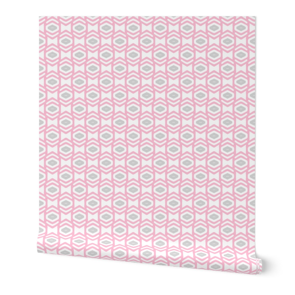 Modern Geometric Ogee in Pink